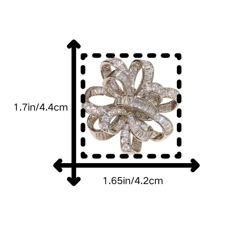 Luxury Ribbon - Shaped Crystal Brooch for Elegant Style